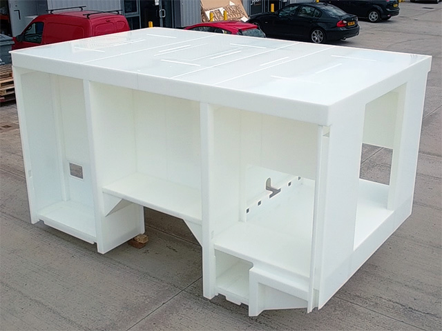 Finished fire engine body ready for delivery