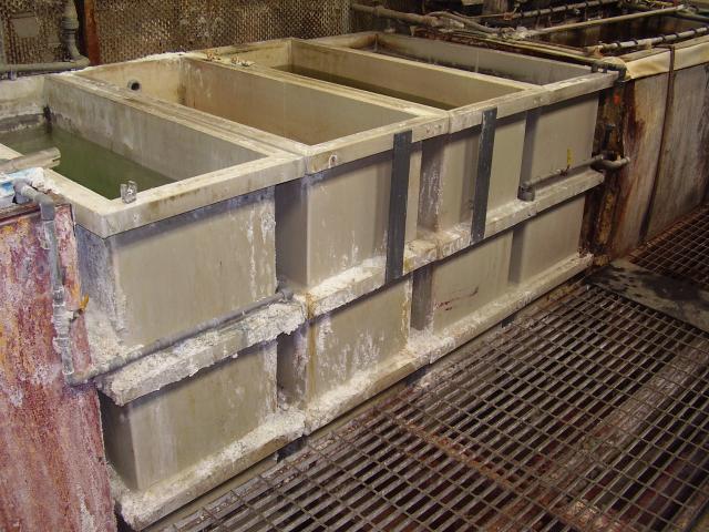 Polypropylene electro plating rinse tanks still in service after 22 years.